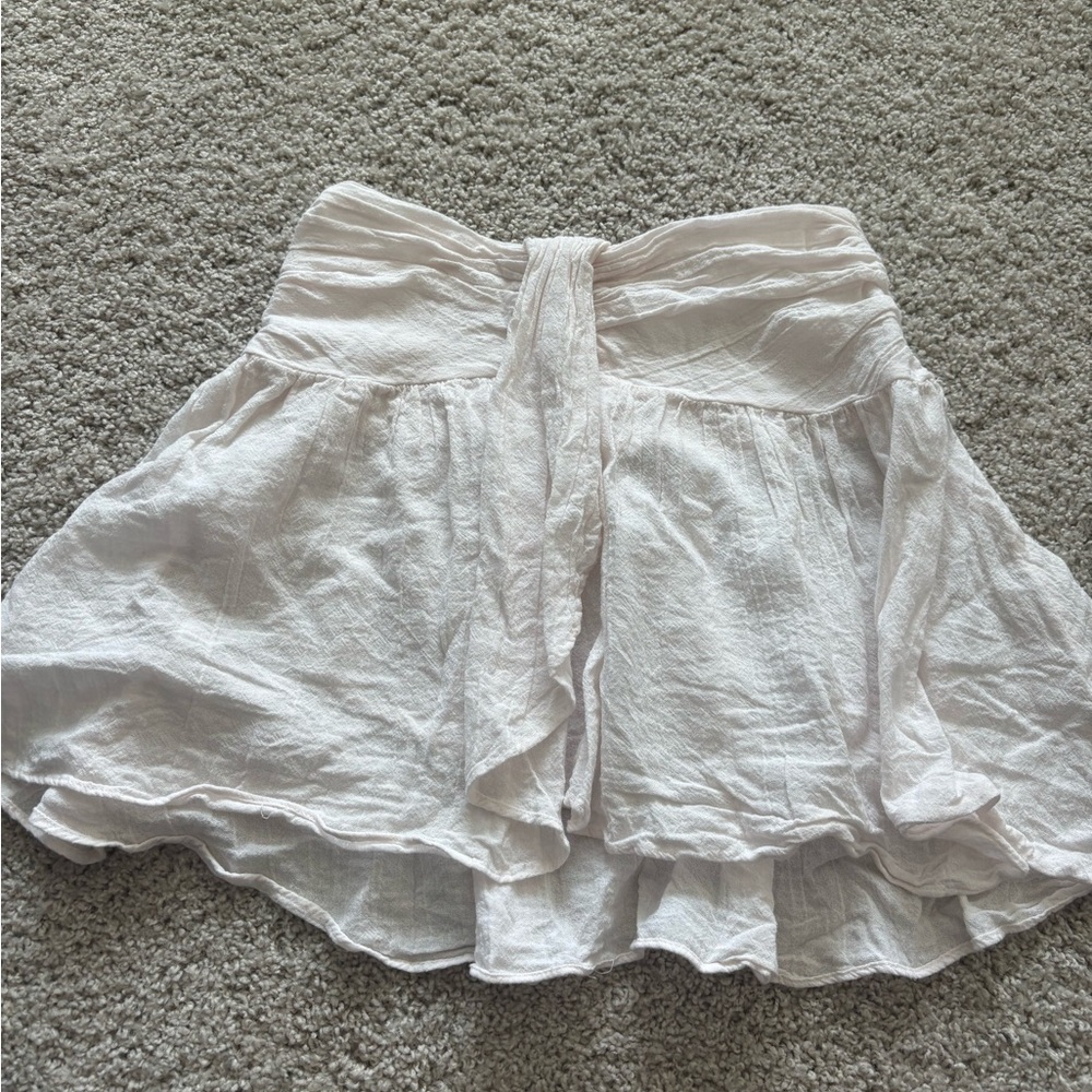 Free People Cream Mini Skirt